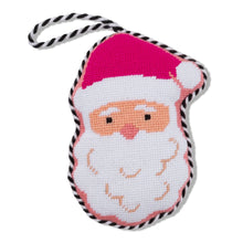 Load image into Gallery viewer, Furbish Pink Santa Needlepoint Icon Ornament
