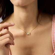 Load image into Gallery viewer, Julie Vos Gold Papillon Delicate Necklace | Mother of Pearl