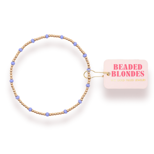 Beaded Blondes Periwinkle Dainty Poppi Bracelet