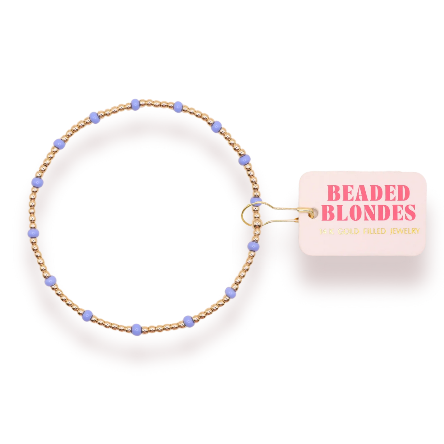 Beaded Blondes Periwinkle Dainty Poppi Bracelet