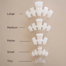 Load image into Gallery viewer, Teleties Classic Coconut White Petite Claw Clip