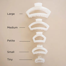 Load image into Gallery viewer, Teleties Open Coconut White Petite Hair Clip
