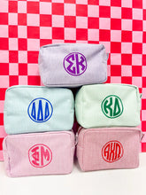 Load image into Gallery viewer, Seersucker Sorority Cosmetic Bag