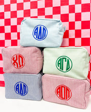 Load image into Gallery viewer, Seersucker Sorority Cosmetic Bag