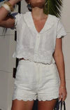 Load image into Gallery viewer, Show Me Your MUMU Lyla Shorts | White Eyelet Embroidery