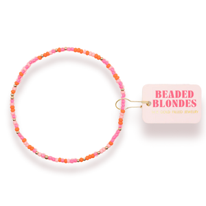 Beaded Blondes Pinks & Orange Sprinkle Bracelet