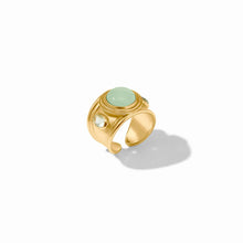 Load image into Gallery viewer, Julie Vos Gold Portofino Stone Ring | Aqua Jade