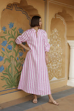 Load image into Gallery viewer, Maison Marigold Positano Kaftan | Pink Stripes