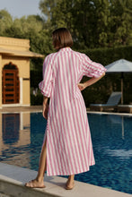 Load image into Gallery viewer, Maison Marigold Positano Kaftan | Pink Stripes