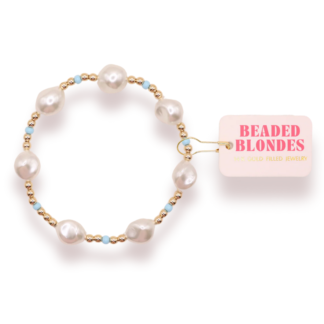 Beaded Blondes Powder Blue Sadie Bracelet
