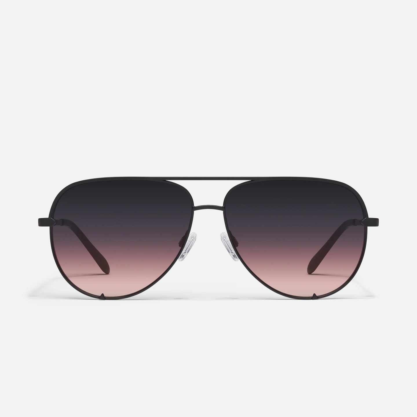 Quay High Key Extra Large Sunglasses | Black/Black Plum Pink