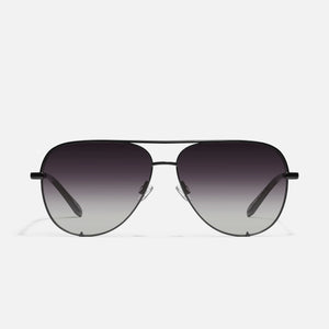 Quay High Key Extra Large Sunglasses | Black/Fade Polarized