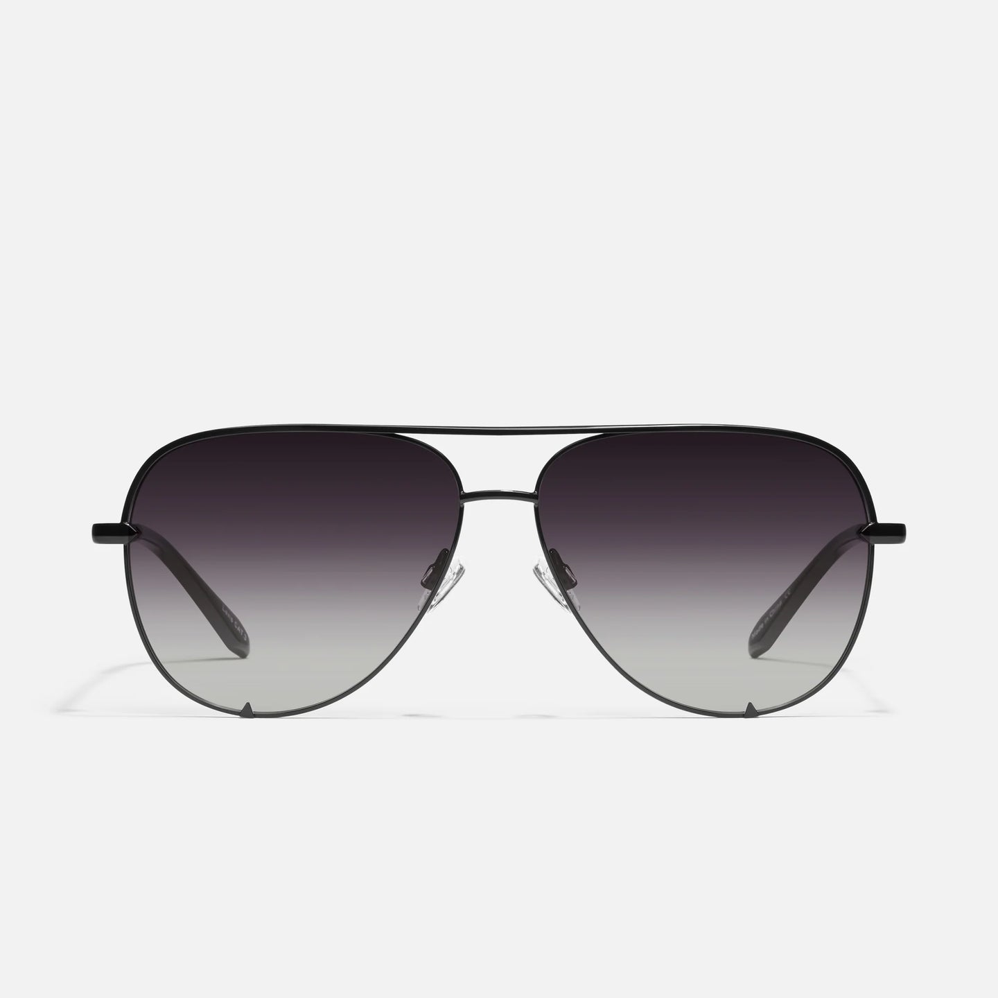 Quay High Key Extra Large Sunglasses | Black/Fade Polarized