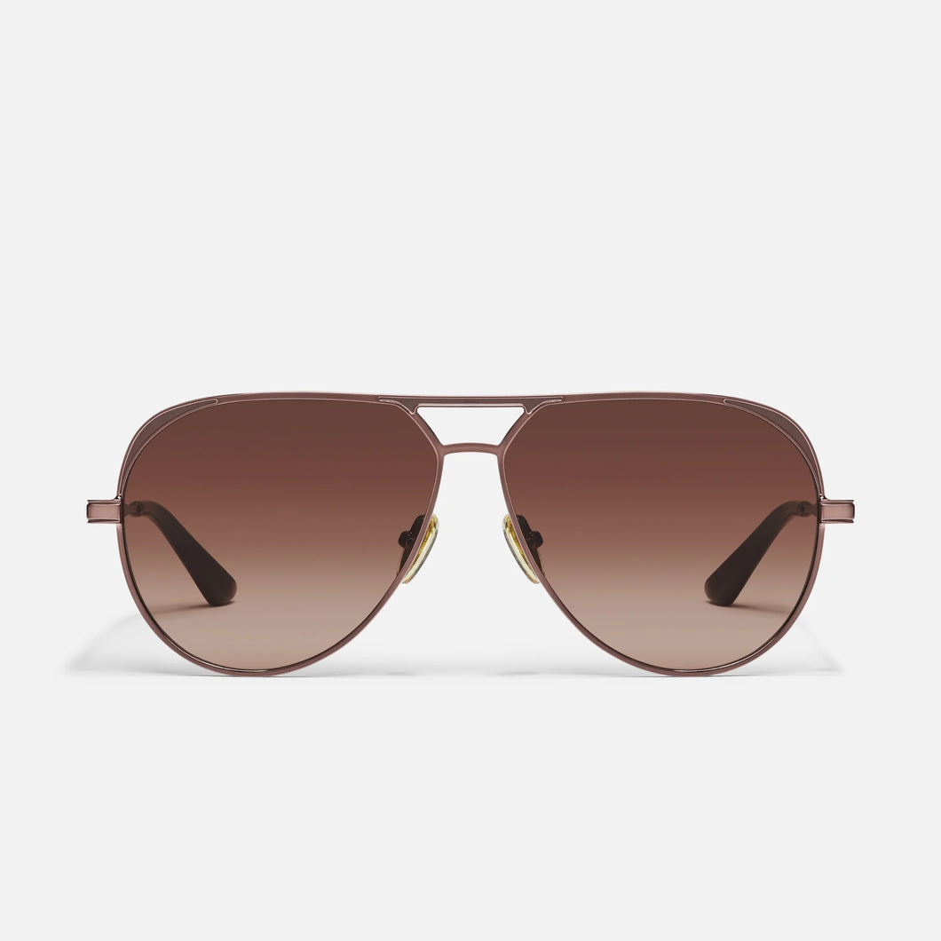 Quay Open Tab Sunglasses | Chocolate Brown/Fawn