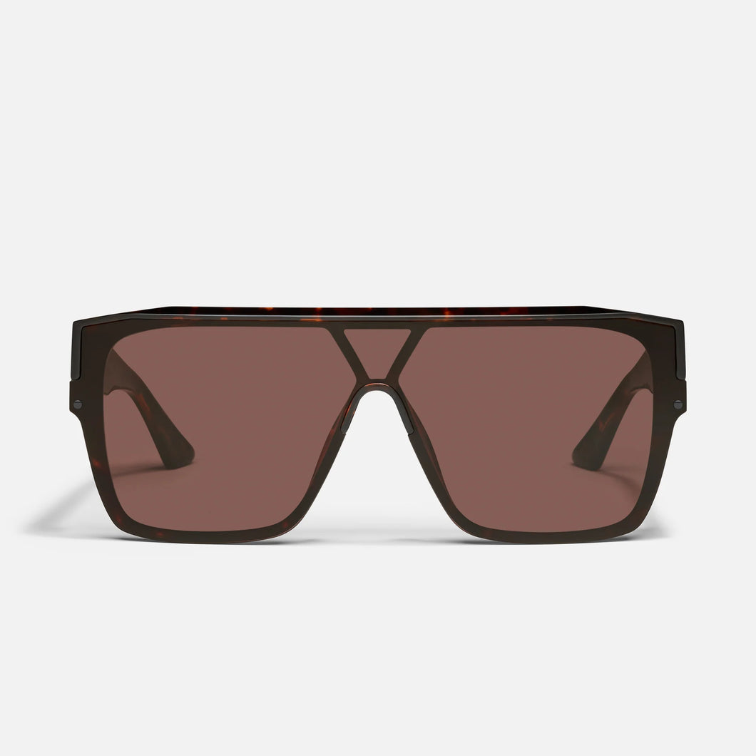 Quay Tempo Sunglasses | Dark Tort/Brown