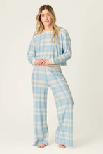 Load image into Gallery viewer, PJ Salvage Boyfriend Boxer Blue Plaid Long Sleeve Set | Skyride