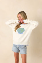 Load image into Gallery viewer, Paradisa Shell Island Sweater | White