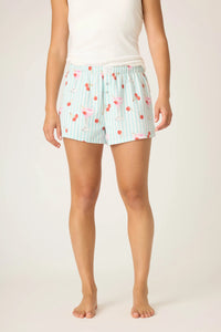 PJ Salvage Ma Cherie Cherry Print Flannel Shorts