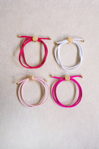 Smith & Co Skinny Hair Tie Set | Pink