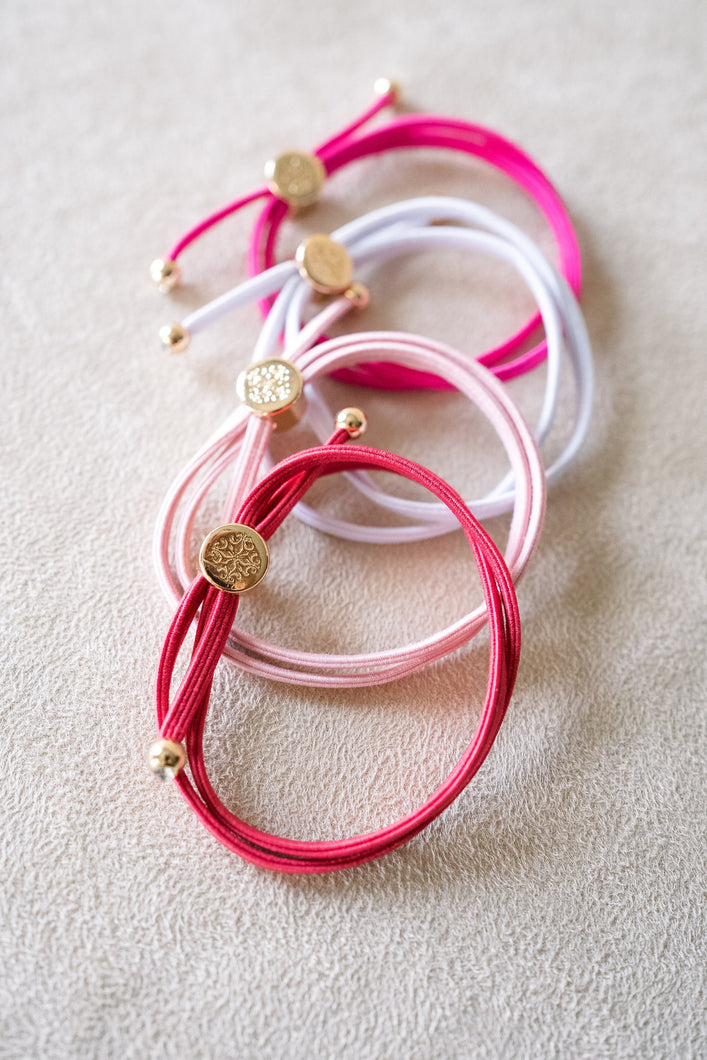 Smith & Co Skinny Hair Tie Set | Pink