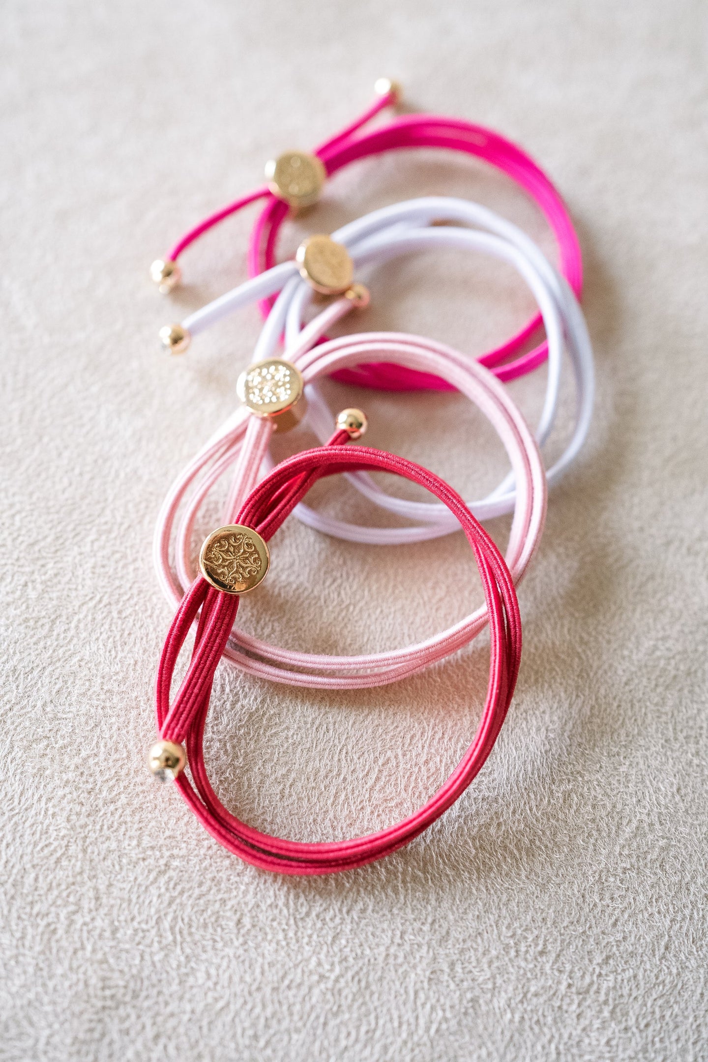 Smith & Co Skinny Hair Tie Set | Pink