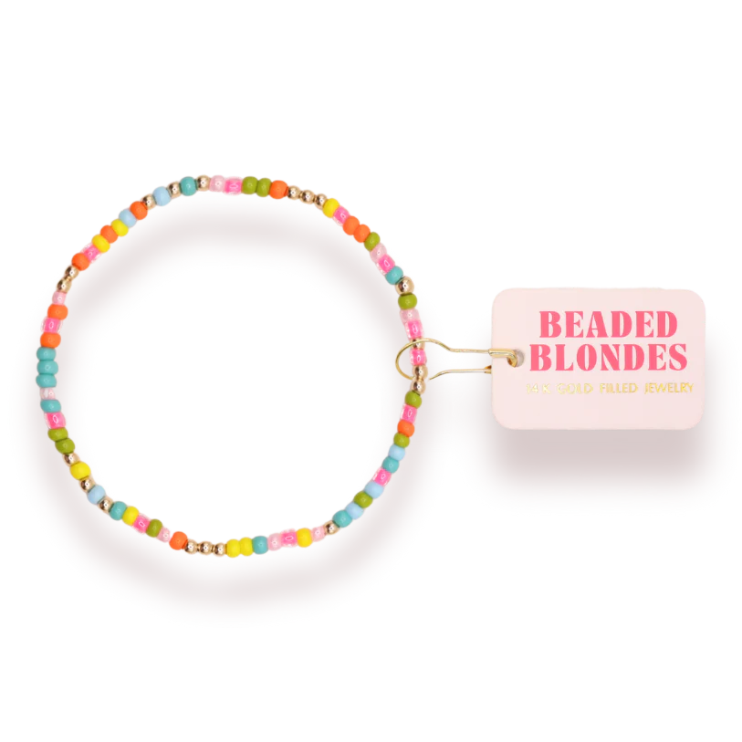 Beaded Blondes Rainbow Sprinkle Bracelet