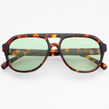 Load image into Gallery viewer, FREYRS Rio Sunglasses | Dark Tortoise/Green
