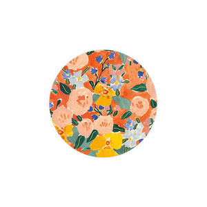 Red + Orange Floral Coaster
