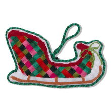 Load image into Gallery viewer, Furbish Sleigh Needlepoint Icon Ornament