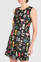 Load image into Gallery viewer, Amanda Uprichard Benedict Dress | Black Treasure Print