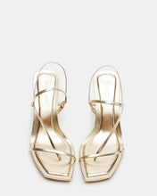 Load image into Gallery viewer, Steve Madden Locke Champagne Dainty Strappy Square Toe Heel