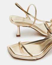 Load image into Gallery viewer, Steve Madden Locke Champagne Dainty Strappy Square Toe Heel