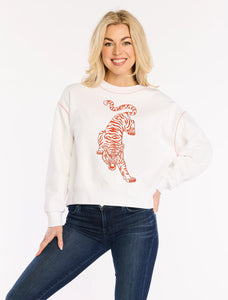 Clemson Embroidered Tiger Sweatshirt
