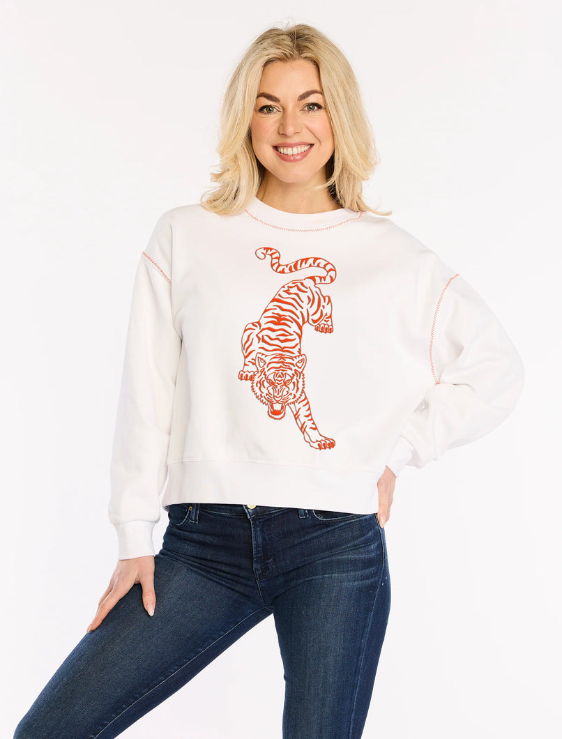 Clemson Embroidered Tiger Sweatshirt