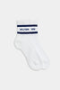 Splits59 Logo Stripe Quarter Socks | White/Indigo