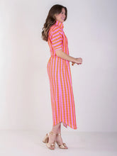 Load image into Gallery viewer, Emily McCarthy Georgia Dress | Coral Pink Stripe