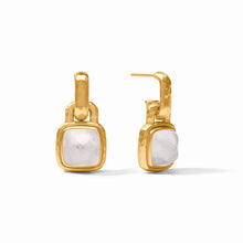 Load image into Gallery viewer, Julie Vos Sahara Hoop &amp; Charm Earring | Iridescent Clear Crystal