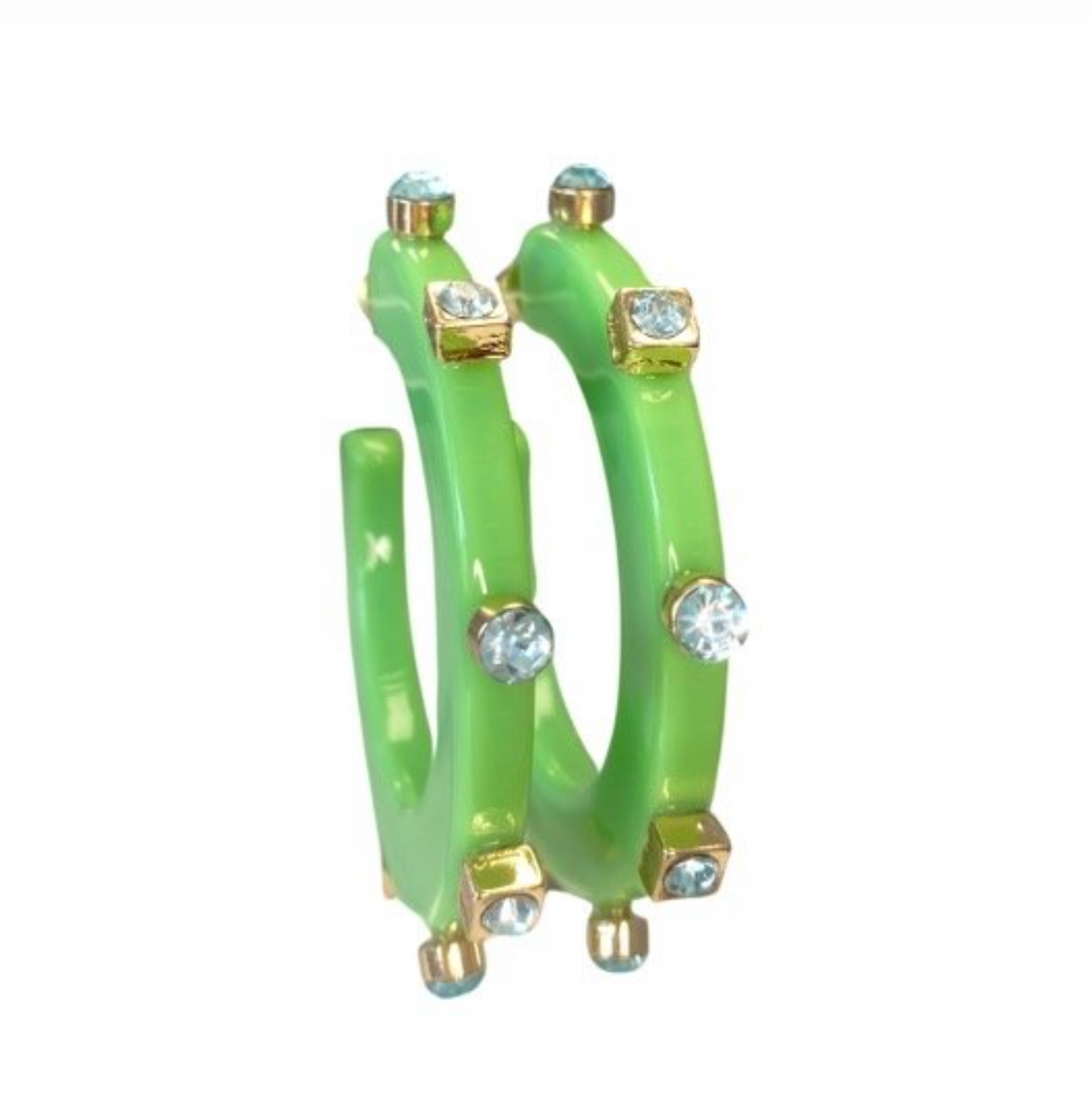 Smith & Co City Girl Jewel Hoop | Small Seafoam