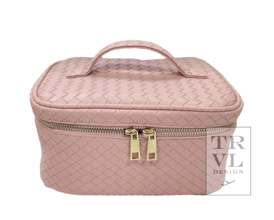 Luxe Pink Sand Train Case