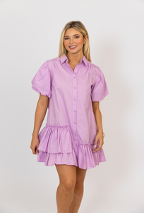 Karlie Lovely Lilac Poplin Dress