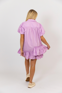 Karlie Lovely Lilac Poplin Dress