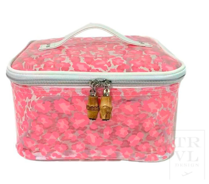 TRVL Design - Luxe Zip Around Cosmetic Case - Woven Collection - Pink Sand