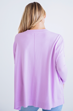 Load image into Gallery viewer, Karlie Lavender Crew Sweater