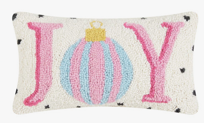 Spotted Holiday Joy Pillow