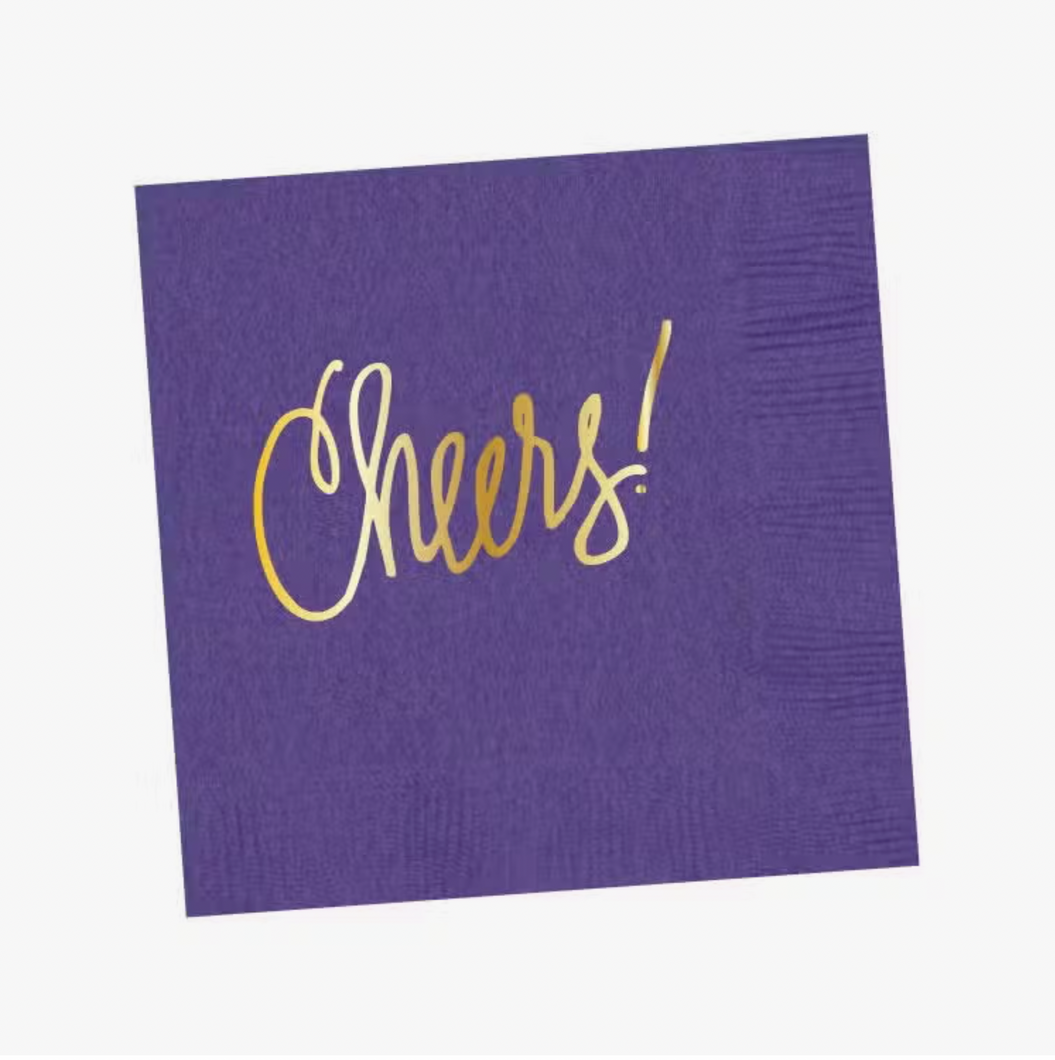 Cheers! Napkins | Purple