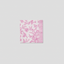 Load image into Gallery viewer, Pink Toile Cocktail Napkins
