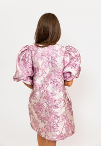 Karlie Floral Jacquard Mini Dress