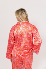 Load image into Gallery viewer, Karlie Pink &amp; Orange Button Up
