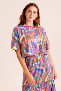 Alden Adair Linda Top | Wonderland Sequin