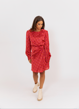 Load image into Gallery viewer, Karlie Fan Floral Wrap Dress